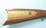 CONTEMPORARY PENNSYLVANIA FLINTLOCK LONG RIFLE WITH M.M. MASLAM / WARRENTED LOCK CA. 1970’S-80’S. - 3 of 11