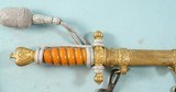 WW2 WWII W.K.C. WKC GERMAN NAVY OFFICER’S DAGGER W/SCABBARD, PORTAPEE, HANGERS AND BELT. - 2 of 5