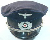 WW2 GERMAN NAVAL MEDICAL OFFICER VISOR CAP