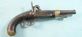 FRENCH ST. ETIENNE ARSENAL MODEL 1822 T-BIS 1860 CONVERSION PERCUSSION NAVY PISTOL.