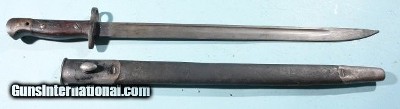 WW1 WWI  BRITISH SMLE PATTERN 1907 BAYONET & SCABBARD BY WILKINSON.
