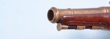 VERY FINE REVOLUTIONARY WAR ERA FRENCH FLINTLOCK BRASS CANNON BARRELLED FLINTLOCK OFFICER’S PISTOL CIRCA 1770’S. - 10 of 11