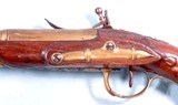 VERY FINE REVOLUTIONARY WAR ERA FRENCH FLINTLOCK BRASS CANNON BARRELLED FLINTLOCK OFFICER’S PISTOL CIRCA 1770’S. - 11 of 11