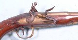 VERY FINE REVOLUTIONARY WAR ERA FRENCH FLINTLOCK BRASS CANNON BARRELLED FLINTLOCK OFFICER’S PISTOL CIRCA 1770’S. - 3 of 11