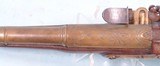 VERY FINE REVOLUTIONARY WAR ERA FRENCH FLINTLOCK BRASS CANNON BARRELLED FLINTLOCK OFFICER’S PISTOL CIRCA 1770’S. - 5 of 11