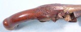 VERY FINE REVOLUTIONARY WAR ERA FRENCH FLINTLOCK BRASS CANNON BARRELLED FLINTLOCK OFFICER’S PISTOL CIRCA 1770’S. - 7 of 11