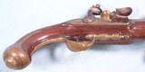 VERY FINE REVOLUTIONARY WAR ERA FRENCH FLINTLOCK BRASS CANNON BARRELLED FLINTLOCK OFFICER’S PISTOL CIRCA 1770’S. - 9 of 11