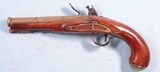 REVOLUTIONARY WAR AMERICAN FLINTLOCK BRASS BARREL MAPLE STOCKED OFFICER’S PISTOL CIRCA 1770’S. - 2 of 9