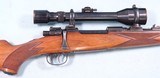 EXCELLENT EARLY POST-WW2 GERMAN MAUSER K98 7X57MM COMMERCIAL SPORTER BY AKAH W/ ZEISS SUPRA 6X56 SCOPE & CASE. - 2 of 12