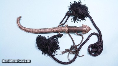 19TH CENTURY MOROCCAN JAMBIYA KOUMMYA SILVER DAGGER.