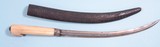 PERSIAN BONE HILTED BAYONET DAGGER AND TOOLED LEATHER SCABBARD CIRCA 1850’S-60’S.