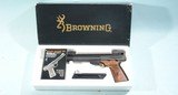 BROWNING BUCK MARK BUCKMARK  .22LR CAL. 5 1/2” HEAVY BARREL TARGET PISTOL IN ORIG. BOX W/ MANUAL MFG. 1989. - 1 of 6