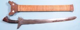 SPANISH-AMERICAN WAR ERA VERY LARGE PHILIPPINE MORO KRIS WITH SCABBARD CIRCA 1890’S. - 1 of 3