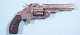 EXCELLENT SMITH & WESSON .38 S&W CAL. 4” BABY RUSSIAN REVOLVER CA. 1876.