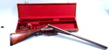 CASED VON LENGERKE & DETMOLD A. FRANCOTTE HAMMERLESS EJECTOR DBL 12GA. SIDE BY SIDE SHOTGUN. - 1 of 5