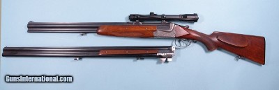 GEBRUDER MERKEL OF SUHL MODEL 200E 12 GAUGE 2 3/4” O/U SHOTGUN & 12 GAUGE / 7X65R O/U COMBO BARRELS W/ UNERTL FALCON 2-3/4X SCOPE IN CLAW MTS. TWO BAR