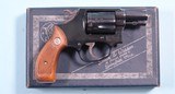 SMITH & WESSON MODEL 36 CHIEFS SPECIAL .38 SPL. CAL. 2” ROUND BUTT REVOLVER CA. 1967 IN ORIG. BLUE BOX - 3 of 12