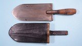 INDIAN WARS U.S. ARMY INTRENCHING  OR ENTRENCHING TOOL / KNIFE AND SCABBARD CIRCA 1880. - 1 of 8