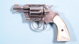 EARLY COLT COBRA NICKEL .38 SPL. CAL. 2” REVOLVER CA. 1957. - 1 of 6