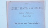 VINTAGE REPRINT OF TM MANUAL FOR U.S. NAVY RIFLE OF WINCHESTER LEE MODEL 1895 STRAIGHT PULL RIFLE BY RILING AND DEPT. OF THE NAVY. - 6 of 6
