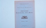 VINTAGE REPRINT OF UNITED STATE ARMORY TM MANUAL FOR U.S. SPRINGFIELD 1866 2ND MODEL ALLIN BREECH-LOADING RIFLE MUSKET, BY RILING & DEPT OF THE ARMY. - 1 of 6