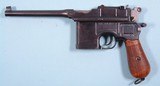 WW1 WWI IMPERIAL GERMAN MAUSER C96 7.63X25 BROOMHANDLE PISTOL 4TH ARTILLERY REGT. MARKED WITH MATCHING STOCK & HARNESS CA. 1918. - 2 of 24