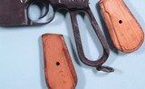 WW1 WWI IMPERIAL GERMAN MAUSER C96 7.63X25 BROOMHANDLE PISTOL 4TH ARTILLERY REGT. MARKED WITH MATCHING STOCK & HARNESS CA. 1918. - 22 of 24