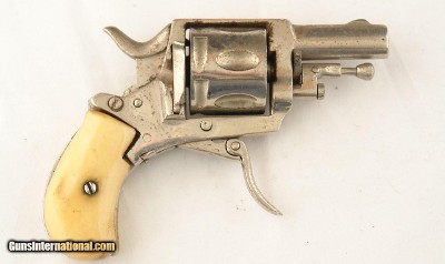 BELGIAN VELO DOG FOLDING TRIGGER D.A. 8MM POCKET REVOLVER CIRCA 1880’S-1890’S.