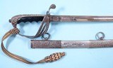 RARE AND ORNATE PRESENTATION GRADE EAGLE HEAD U.S. MODEL 1902 ARMY OFFICER’S SWORD AND SCABBARD/BLADE ENGRAVED “CAPT. HENRY S. HOWES” CA. 1930’S. - 2 of 14
