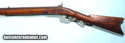 VERY FINE TENNESSEE PENNSYLVANIA OR KENTUCKY STYLE PERCUSSION LONG RIFLE SIGNED S. SHAW CIRCA 1850’S. - Image 5 of 13