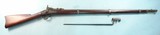 RARE AND EXCEPTIONAL INDIAN WARS SPRINGFIELD U.S. MODEL 1865 1ST ALLIN CONVERSION TRAPDOOR RIFLE W/ BAYONET. - 1 of 13