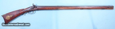 HAMPSHIRE COUNTY, VIRGINIA PERCUSSION LONGRIFLE ATTRIBUTED TO NATHANIEL OATS CA. 1840-1850.