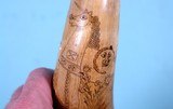 FRENCH & INDIAN WAR AMERICAN “FOLKY ARTIST” CARVED POWDER HORN OR POWDERHORN DATED 1759. - 10 of 16