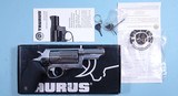 TAURUS “JUDGE” .410/45 LONG COLT CAL. STAINLESS REVOLVER IN ORIG. BOX.