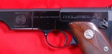 PRE-WW2 COLT 1ST MODEL BULLSEYE MATCH TARGET WOODSMAN .22LR PISTOL MFG. 1939 WITH ORIG. ELEPHANT EAR GRIPS. - 3 of 14