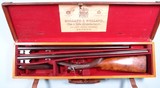 CASED HOLLAND & HOLLAND TOP LEVER DOUBLE HAMMER .300 ROOK & RABBIT RIFLE & .410 GAUGE SHOTGUN 2 BARREL SET. - 2 of 22