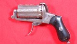 SUPERIOR CIVIL WAR ERA LIEGE DE PREZ BTE. LEFAUCHEUX 7MM PINFIRE PEPPERBOX POCKET REVOLVER CIRCA 1860’S. - 2 of 9