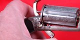 SUPERIOR CIVIL WAR ERA LIEGE DE PREZ BTE. LEFAUCHEUX 7MM PINFIRE PEPPERBOX POCKET REVOLVER CIRCA 1860’S. - 8 of 9