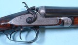 CASED HENRY ADKINS BAR IN WOOD THUMBHOLE 12 GAUGE SIDE X SIDE HAMMER SHOTGUN CIRCA 1880’S. - 4 of 16