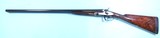 CASED HENRY ADKINS BAR IN WOOD THUMBHOLE 12 GAUGE SIDE X SIDE HAMMER SHOTGUN CIRCA 1880’S. - 3 of 16