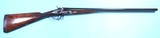 CASED HENRY ADKINS BAR IN WOOD THUMBHOLE 12 GAUGE SIDE X SIDE HAMMER SHOTGUN CIRCA 1880’S. - 2 of 16