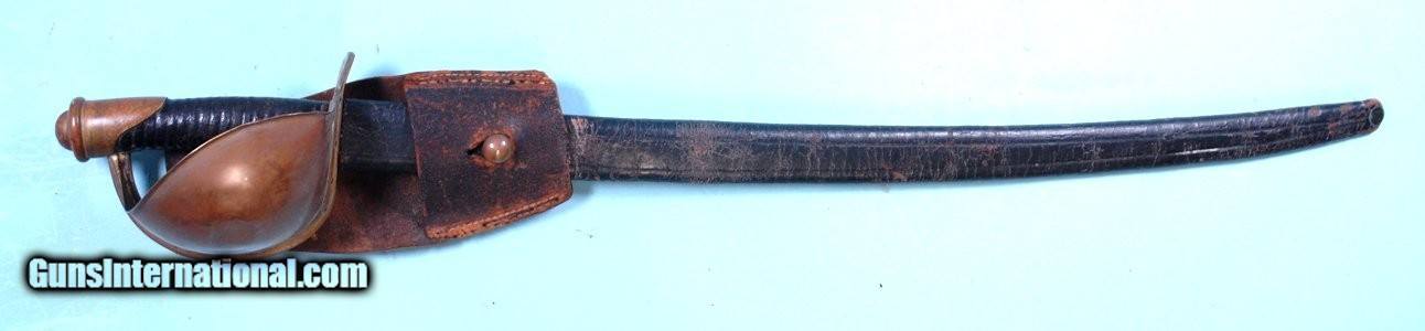 CIVIL WAR AMES U.S. MODEL 1860 NAVAL CUTLASS, SCABBARD AND RARE ...