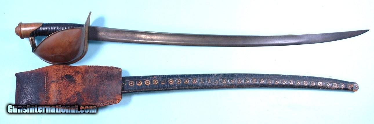 CIVIL WAR AMES U.S. MODEL 1860 NAVAL CUTLASS, SCABBARD AND RARE ...