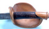 CIVIL WAR AMES U.S. MODEL 1860 NAVAL CUTLASS, SCABBARD AND RARE ORIGINAL BELT FROG WITH BATTLESHIP U.S.S. MISSOURI PROVENANCE. - 4 of 5