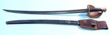 CIVIL WAR AMES U.S. MODEL 1860 NAVAL CUTLASS, SCABBARD AND RARE ORIGINAL BELT FROG WITH BATTLESHIP U.S.S. MISSOURI PROVENANCE. - 1 of 5