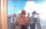 FABULOUS ORIGINAL N.C. WYETH OIL PAINTING OF TRAP SHOOTERS, CIRCA 1916 - 3 of 11