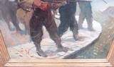 FABULOUS ORIGINAL N.C. WYETH OIL PAINTING OF TRAP SHOOTERS, CIRCA 1916 - 5 of 11