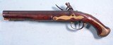 EARLY FRENCH AND INDIAN WAR ERA BRITISH GEORGE II TOWER FLINTLOCK LIGHT DRAGOON PISTOL CIRCA 1757-63. - 2 of 9