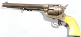 EARLY ORIGINAL COLT BLACK POWDER SAA.44 HENRY RIMFIRE CAL. SINGLE ACTION REVOLVER CIRCA 1875. - 1 of 11