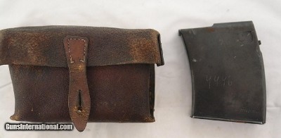 WW2 ORIGINAL RUSSIAN TOKAREV SVT 40 SVT-40 SEMI-AUTO RIFLE 7.62X54R CAL. RIFLE MAGAZINE W/ORIG. POUCH.
